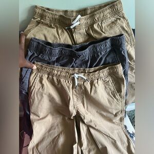 Boys shorts 2 tan Cat & Jack (sizes xl 14-16) 1 grey Wonder Nation (size xxl 18)